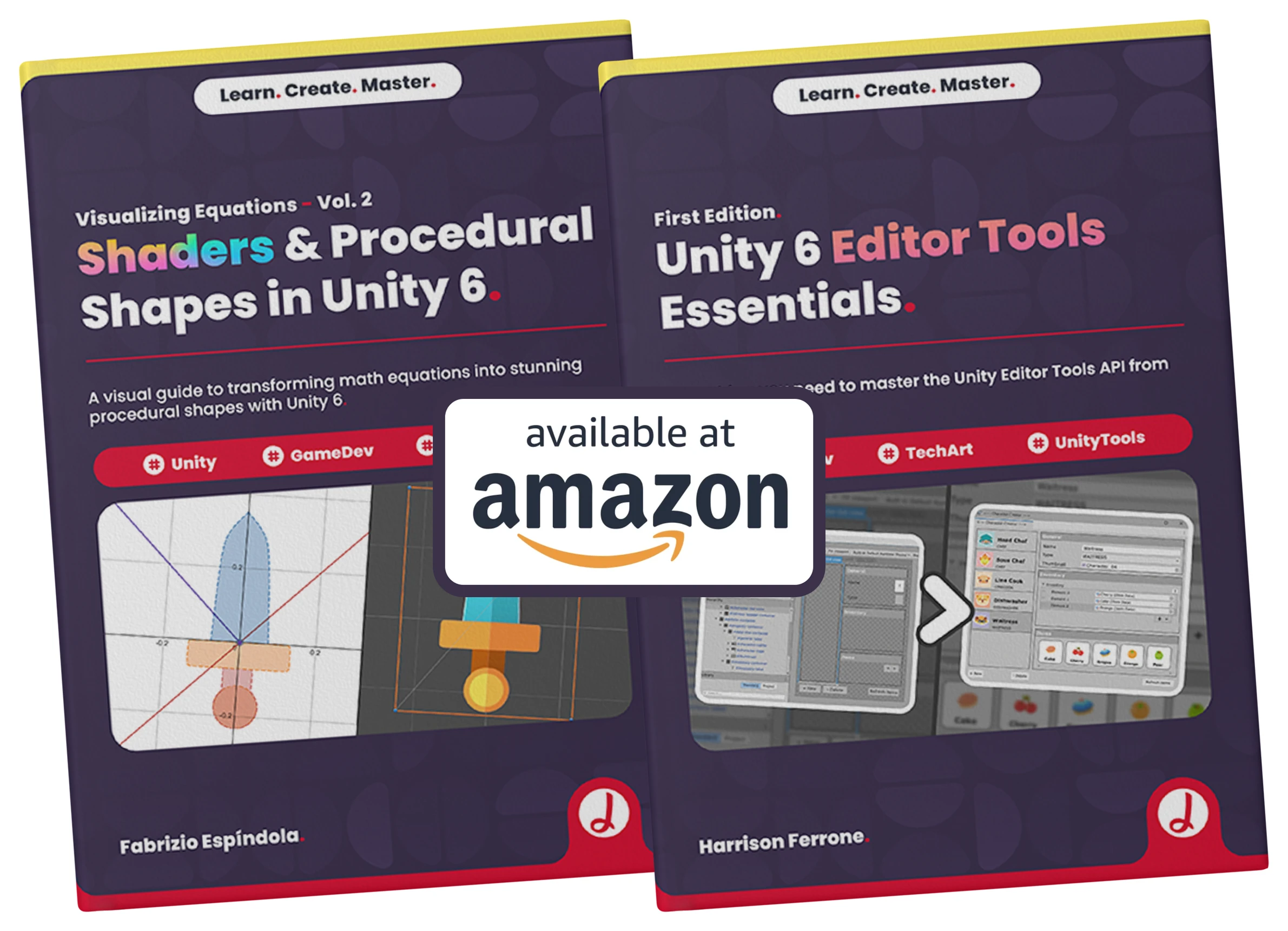 Picture of the cover art for both UETE and VE2 with an "available at Amazon" badge on top