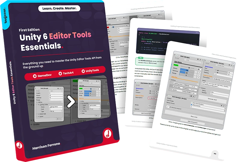 Unity 6 Editor Tools Essentials Book Cover
